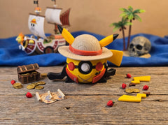 Luffy Pikachu Pokeball Figure - Anime Crossover Statue 3