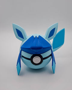 Glaceon Pokeball Replica - 3D Printed Figure, Gamer Desk Decor 2