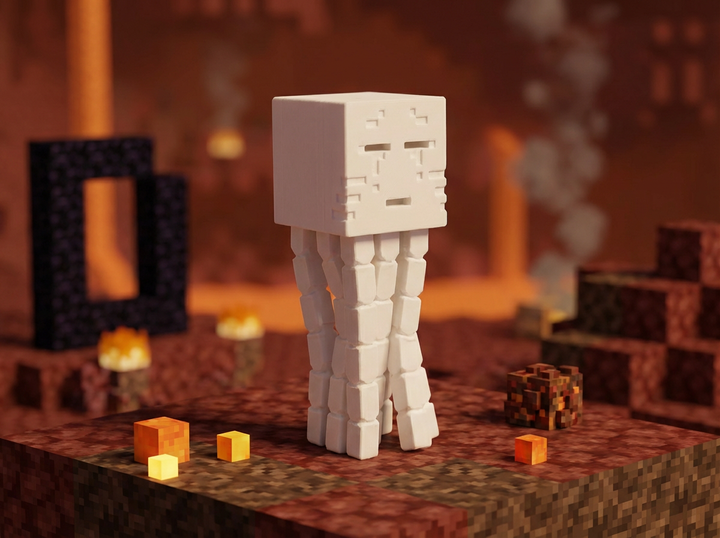 Minecraft Ghast Figure - 3D Printed Video Game Decor