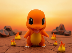 Charmander Figurine - 3D Printed Pokemon Statue for Desk Decor 3