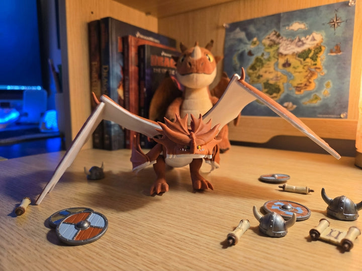 Cloudjumper Articulated Dragon - Poseable 3D Printed Figure, HTTYD Fan Art