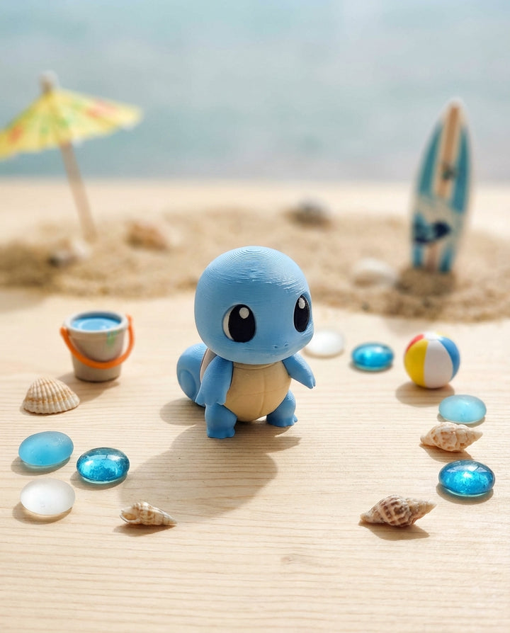 Squirtle Figurine - 3D Printed Collectible Water Starter Model