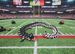 Atlanta Falcons Articulated Dragon - 25-Inch Fan Gift & Fidget Toy 1