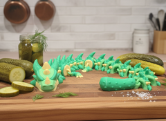 Pickle Dragon, Articulated Fidget Toy, Quirky Desk Decor 1