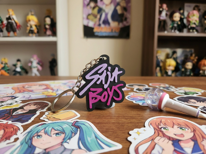 Saja Boys Logo Keychain - 3D Printed Fan Merch for Backpacks & Ita Bags