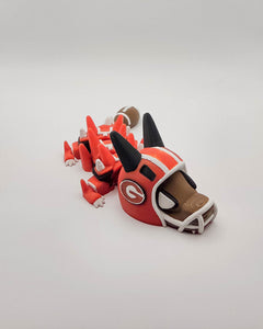 Georgia Bulldogs Mini Dragon - Articulated Figure, UGA Fan Desk Toy 2