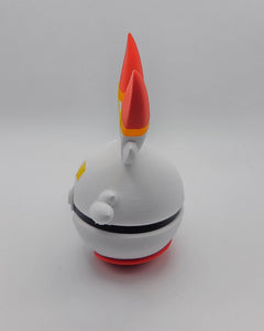 Scorbunny Pokeball Figure - 3D Printed Galar Starter Decor 3