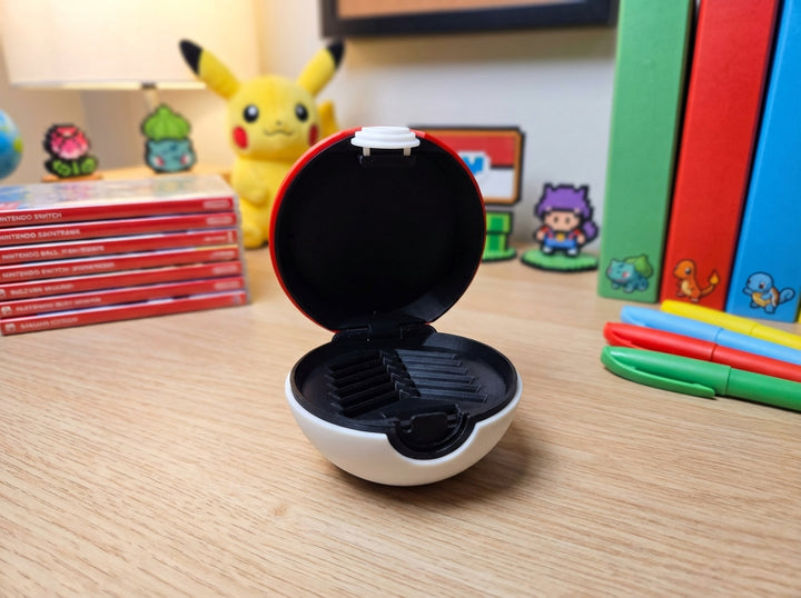 Pokeball Switch Game Holder - Nintendo Cartridge Storage Case