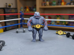 Machoke Figure - 3D Printed Pokemon Miniature, Gamer Desk Decor 4