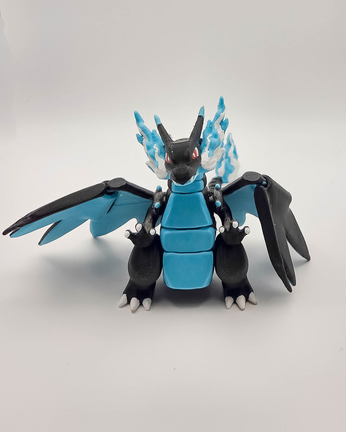 Articulated Mega Charizard X Figure, 3D Printed Gamer Desk Toy 2