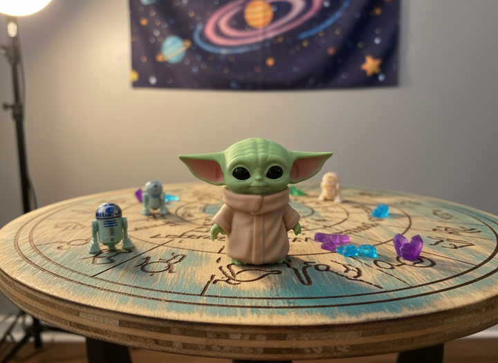 Baby Yoda Figure - 3D Printed Grogu Fan Art - Desk Decor