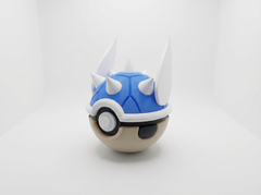 Blue Shell Pokeball - Mario Kart Crossover - 3D Printed Desk Decor 2
