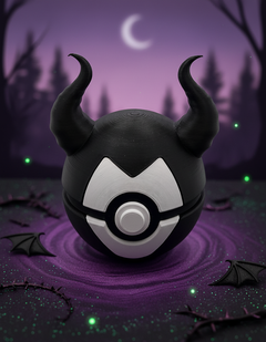 Maleficent Inspired Pokeball - 3D Printed Villain Collector Prop 1