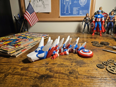 Articulated Captain America Dragon - Patriotic Superhero Fidget Desk Toy 2