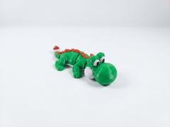 Flexi Yoshi Articulated Figurine - 3D Printed Mario Fidget Toy & Desk Pet 3