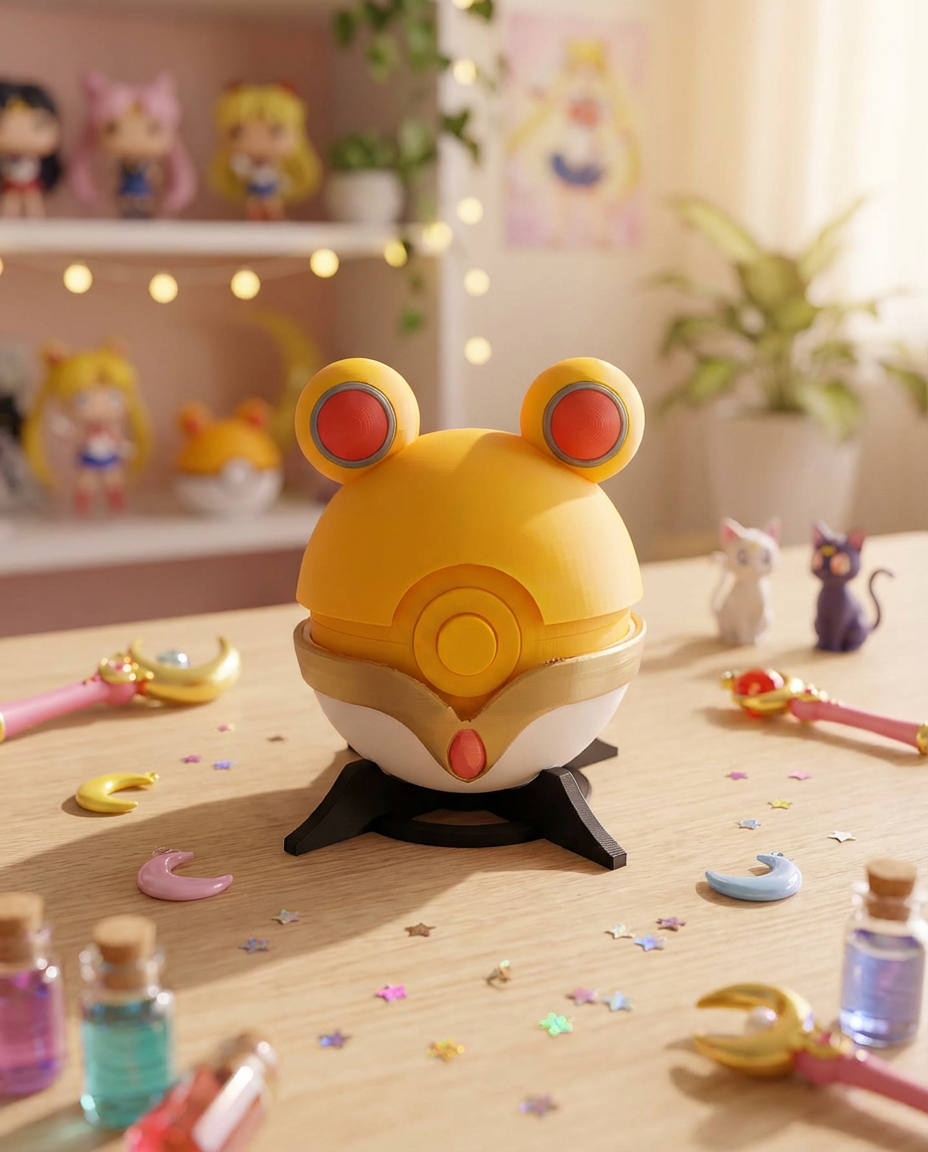 Sailor Moon Space Buns Pokeball - Functional 3D Printed Cosplay Prop 1