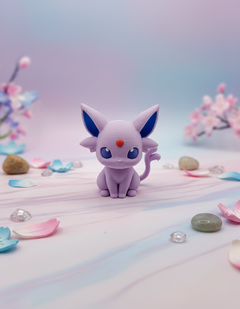 Espeon Figurine, 3D Printed Pokemon Statue, Miniature Desk Decor 1