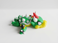 Articulated Bowser Turtle Figure - Video Game Desk Toy 5