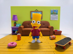 Flexi Bart Simpson Figurine - Articulated 3D Printed Desk Toy 3