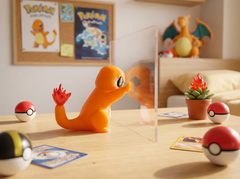 Charmander Pushing Glass Figurine, 3D Printed Gamer Desk Decor 6
