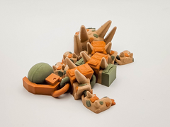 Articulated Army Mini Dragon - 3D Printed Military Fidget Toy 3