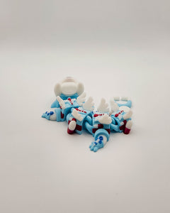 Articulated Nurse Mini Dragon - 3D Printed Fidget Toy & Desk Pet 3