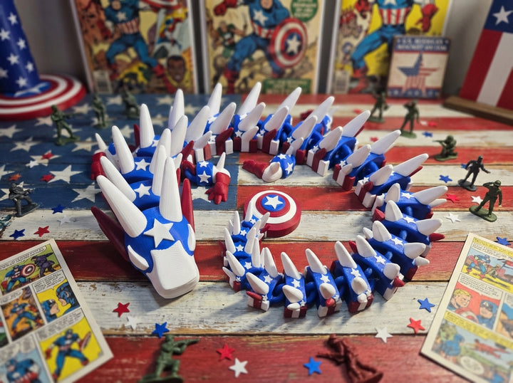 Captain America Articulated Dragon - 26-Inch Superhero Figure