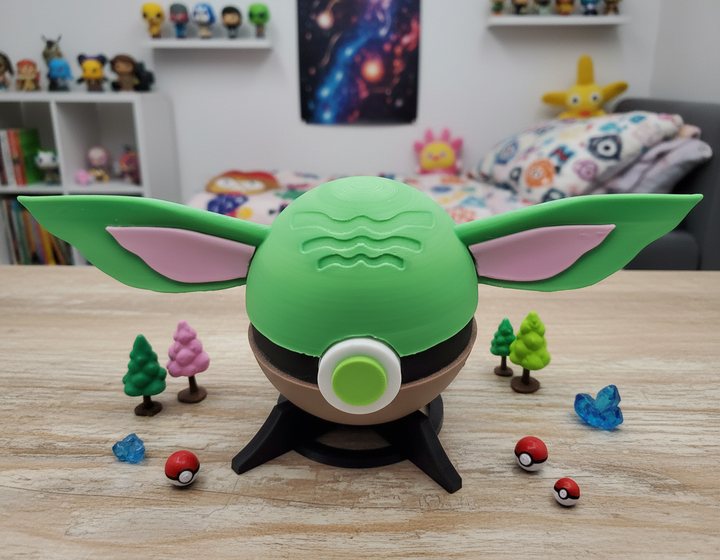 Yoda Pokeball - Star Wars & Pokemon Mashup, Collector Desk Prop