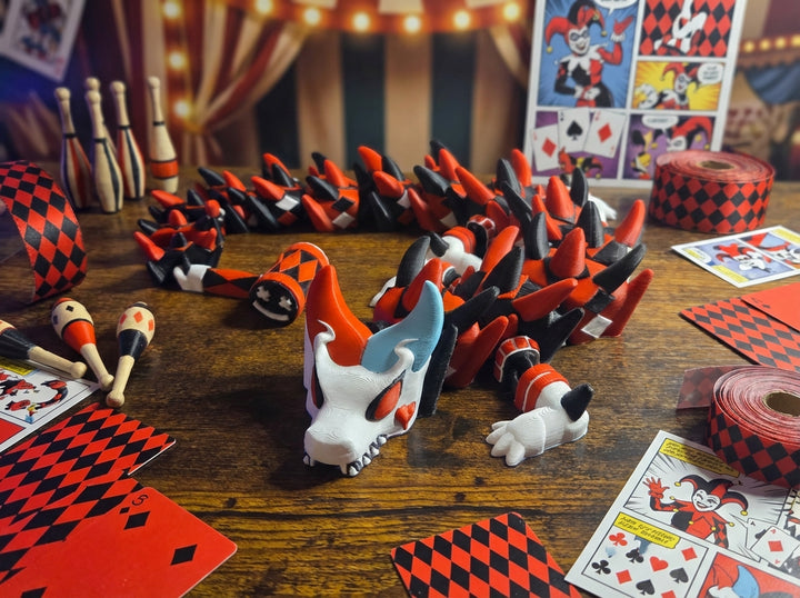 Articulated Harley Quinn Dragon - Jester Fidget Desk Toy