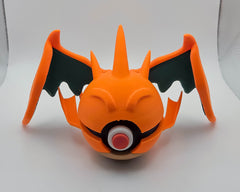 Mega Charizard Y Pokeball, 3D Printed Figure, Gamer Desk Decor 3