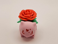 Rose Bulbasaur PokeMini, 3D Printed Miniature Pokemon Figure 2