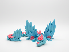 Rosewing Dragon - Articulated Crystal Fidget Toy - Blue 2