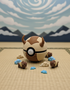 Appa Pokeball - Avatar Fan Art, 3D Printed Sky Bison Collectible 1