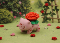Rose Bulbasaur PokeMini, 3D Printed Miniature Pokemon Figure 4
