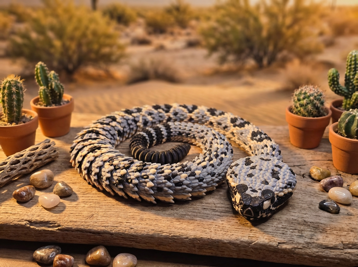 Articulated Rattlesnake - Large 36-Inch Flexible Fidget Toy 4