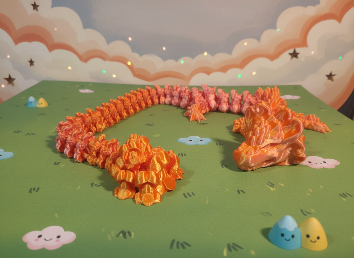 Articulated SnapDragon - Large Crystal Dragon Fidget Toy, Dual Color 1