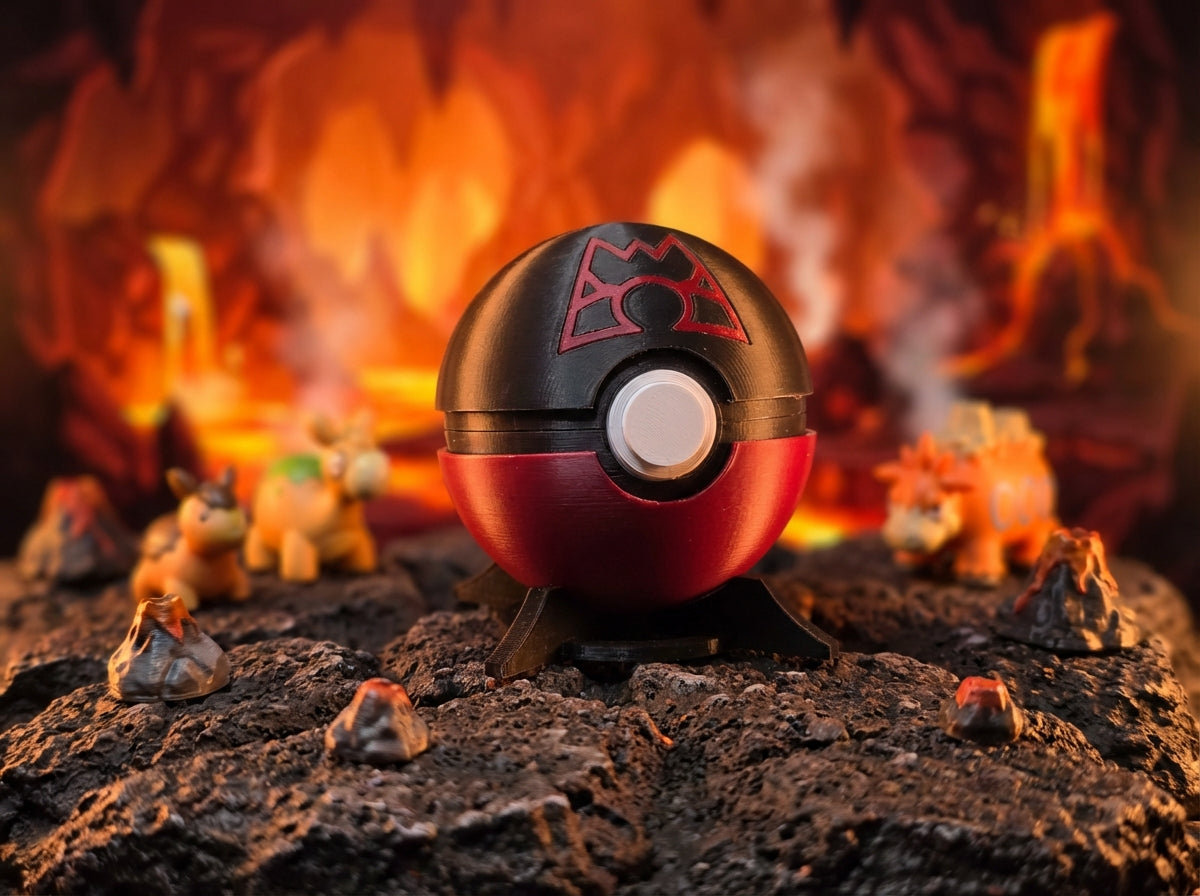 Team Magma Pokeball - Functional 3D Printed Replica for Cosplay and Display 1