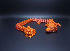 Articulated SnapDragon - Large Crystal Dragon Fidget Toy, Dual Color 3