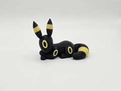 Sleeping Umbreon Figure - 3D Printed Pokemon Miniature, Gamer Desk Decor 2