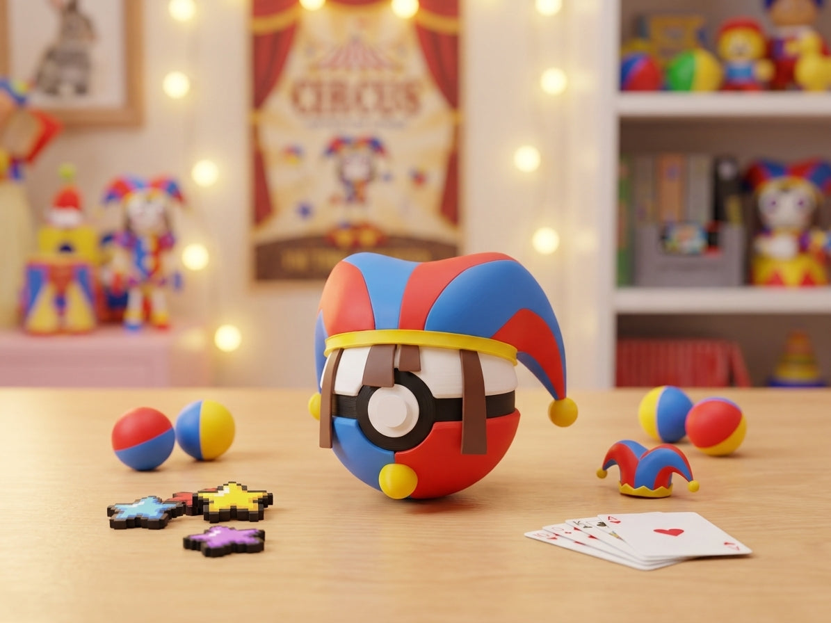 Pomni TADC Pokeball - The Amazing Digital Circus Pokemon Crossover Collectible 1