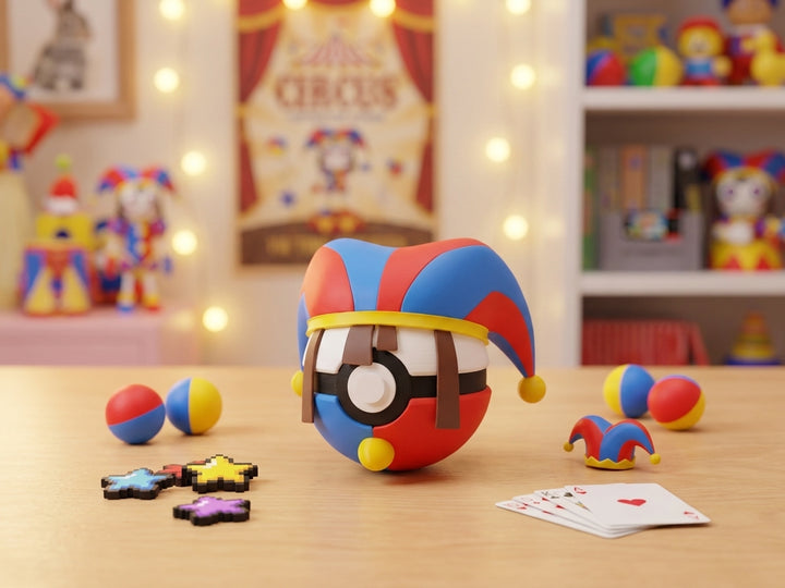 Pomni TADC Pokeball - The Amazing Digital Circus Pokemon Crossover Collectible
