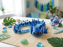 Articulated Stitch Dragon - Large 3D Printed Fidget Toy Figure 5