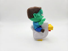 Minecraft Chicken Jockey Figure - Large 3D Printed Gamer Desk Decor 5