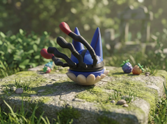 Mega Lucario Pokeball Replica - 3D Printed Fan Art, Gamer Desk Accessory 3
