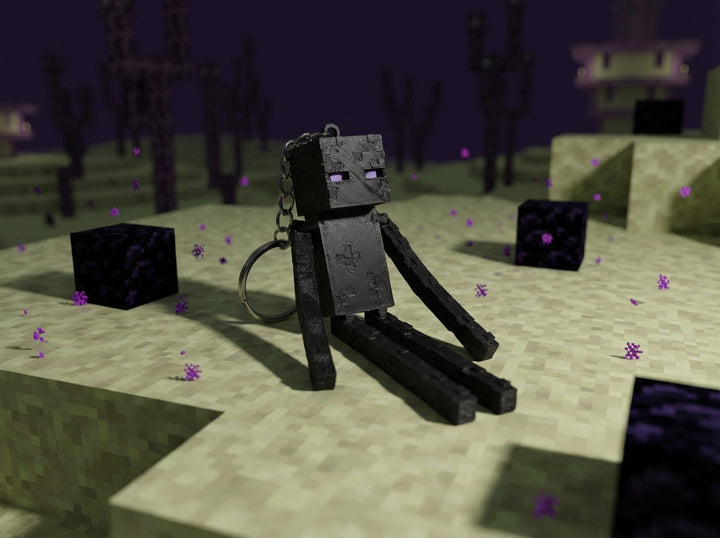 Minecraft Enderman Keychain - 3D Printed Gamer Accessory