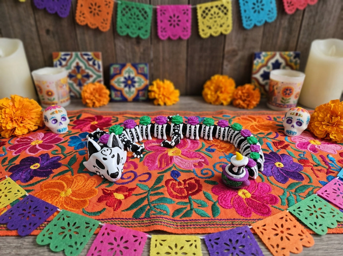 Day of the Dead Dragon - Articulated Sugar Skull Fidget Toy 2