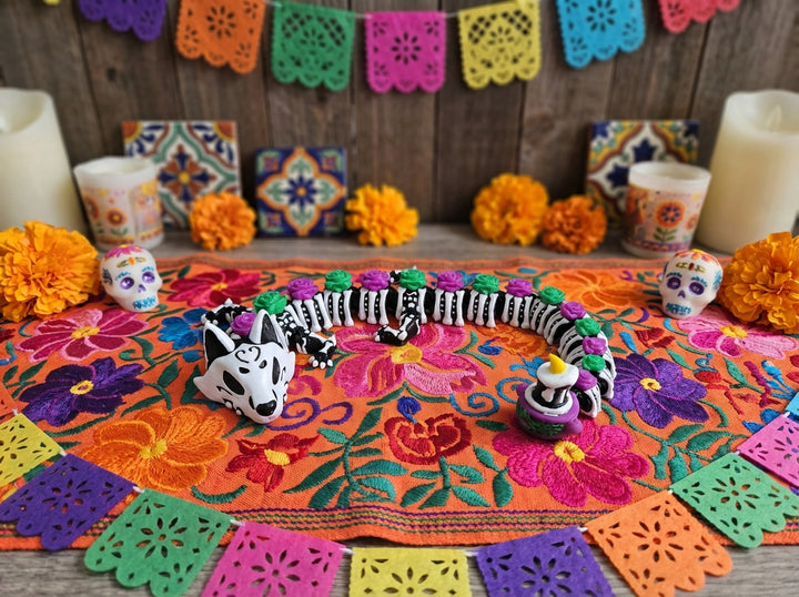 Day of the Dead Dragon - Articulated Sugar Skull Fidget Toy