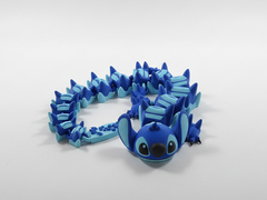 Articulated Stitch Dragon - Large 3D Printed Fidget Toy Figure 2