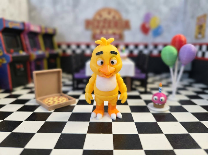 FNAF Chica Figurine, 3D Printed Gaming Collectible Desk Toy