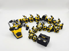 Articulated Construction Dragon, Mecha Fidget Desk Toy, Yellow and Black Figure 4